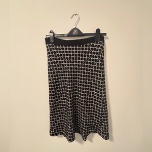 Vintage L. Pucci Black and White Geometric A-Line Skirt